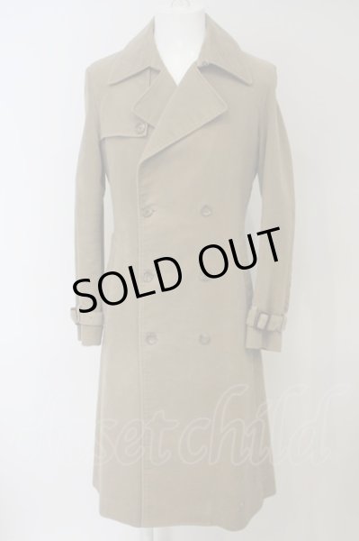 画像1: TORNADO MART / モールスキンロングトレンチコート  ベージュ O-24-01-28-044-TO-ou-YM-ZT-M121 (1)