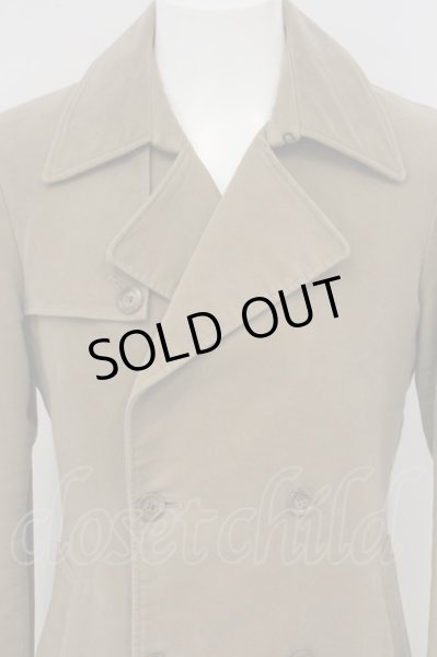 画像2: TORNADO MART / モールスキンロングトレンチコート  ベージュ O-24-01-28-044-TO-ou-YM-ZT-M121 (2)