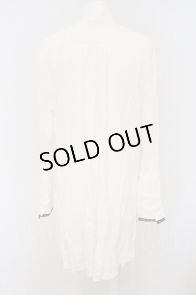 画像3: BACKSTAGE PASS / BONAPARTE(ボナパルト)ナポレオン ビッグシルエット ロング シャツ F ホワイト×ブラック O-24-01-28-050-BA-sh-IG-ZT372 (3)