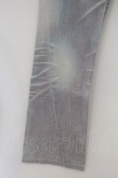 画像3: TORNADO MART / 製品染ストレッチデニムベルボトム S ライトインディゴｘレッド O-24-01-28-066-TO-pa-YM-ZT362 (3)