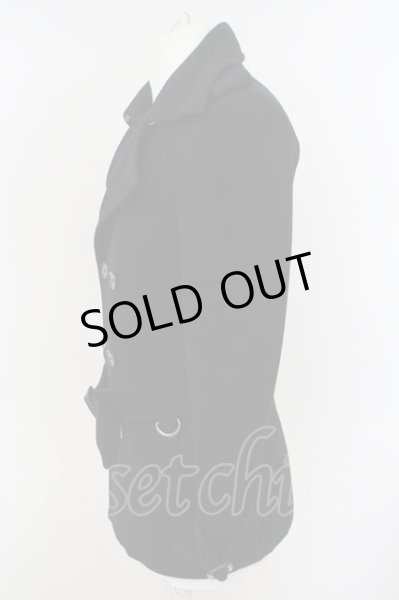 画像2: MURDER LICENSE / メルトンPコート 44 ブラック O-24-01-28-008-MU-ou-YM-ZT-M009 (2)