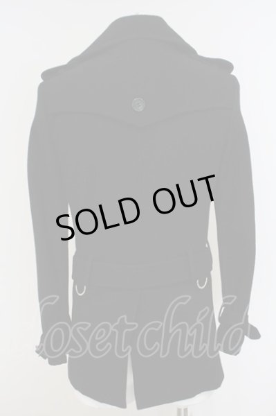 画像3: MURDER LICENSE / メルトンPコート 44 ブラック O-24-01-28-008-MU-ou-YM-ZT-M009 (3)