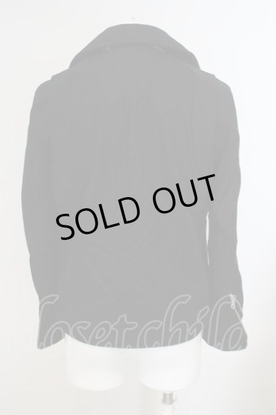 画像4: NO ID. / メルトンツイントラックライダースジャケット 2 ブラック O-24-01-28-018-NO-ja-YM-ZT441 (4)