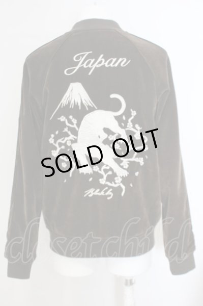 画像2: Black by VANQUISH / リバーシブルスカジャン L ブラウン O-24-01-29-001-Bl-ja-YM-ZT378 (2)