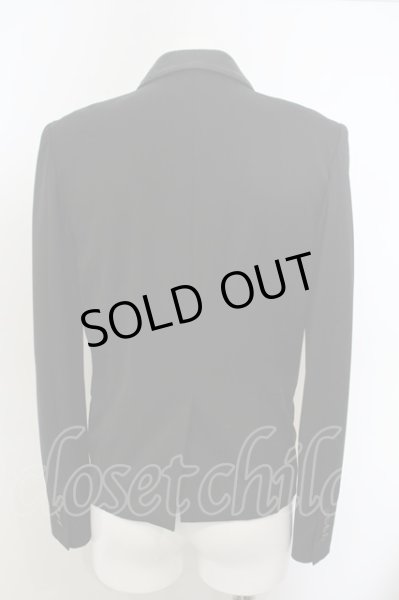 画像2: FUGA / Sentiments レザー使いテーラードジャケット 46 ブラック O-24-01-29-006-FU-ja-YM-ZT-ML016 (2)