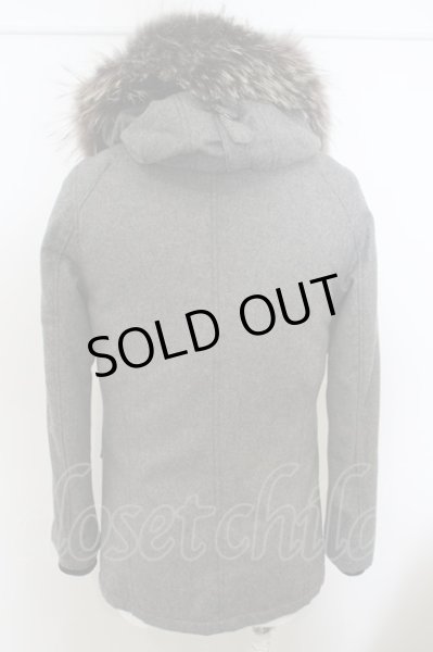 画像2: GOSTAR DE FUGA / KillerTune ラクーンファー付きウールN3Bジャケット 44 グレー O-24-01-29-010-GO-ou-YM-ZT-M005 (2)