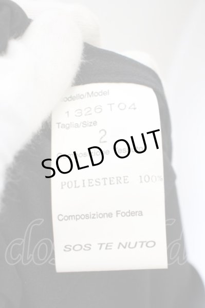 画像3: SOS TE NUTO / ドレープレイヤードレスシャツ 2 ブラックｘシルバー O-24-01-31-004-SO-sh-YM-ZT378 (3)