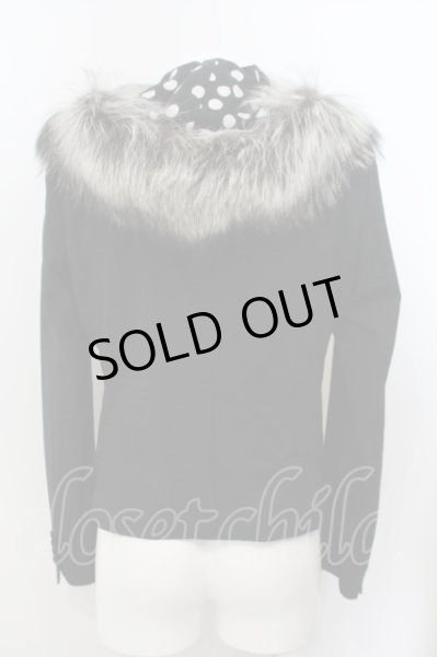 画像2: SOS TE NUTO / ファーフードシャドータータンジャケット 48 ブラック O-24-01-31-007-SO-ja-YM-ZT380 (2)