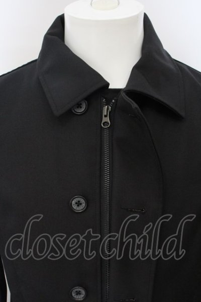 画像2: 【WINTERセール】Black by VANQUISH / ツイルボンディングシングルコート S ブラック O-24-02-04-036-Bl-ou-YM-ZT-M131