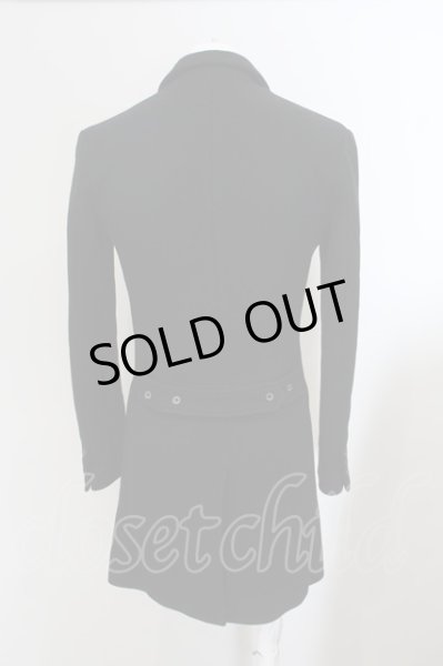 画像3: Black by VANQUISH / GRUPPO ウールメルトンダブルチェスターコート S ブラック O-24-02-04-037-Bl-ou-YM-ZT-M131 (3)