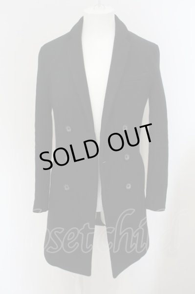 画像4: Black by VANQUISH / GRUPPO ウールメルトンダブルチェスターコート S ブラック O-24-02-04-037-Bl-ou-YM-ZT-M131 (4)