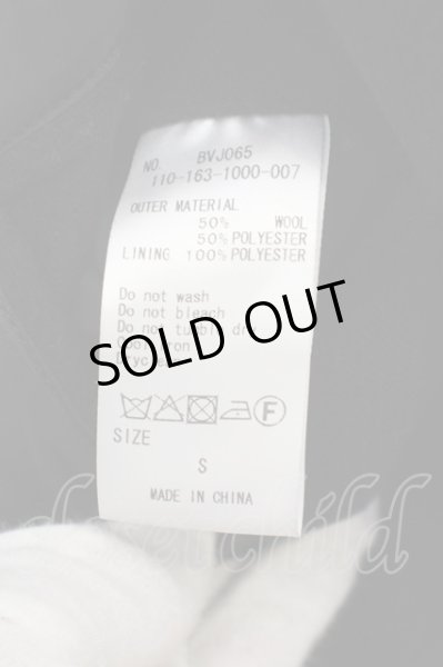 画像5: Black by VANQUISH / GRUPPO ウールメルトンダブルチェスターコート S ブラック O-24-02-04-037-Bl-ou-YM-ZT-M131 (5)