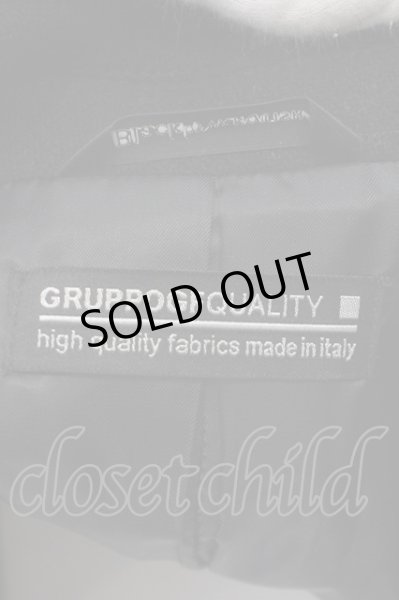 画像6: Black by VANQUISH / GRUPPO ウールメルトンダブルチェスターコート S ブラック O-24-02-04-037-Bl-ou-YM-ZT-M131 (6)