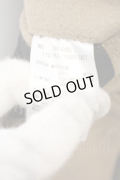 画像5: Black by VANQUISH / GRUPPO ウールメルトンダブルチェスターコート S ベージュ O-24-02-04-048-Bl-ou-YM-ZT-M009 (5)