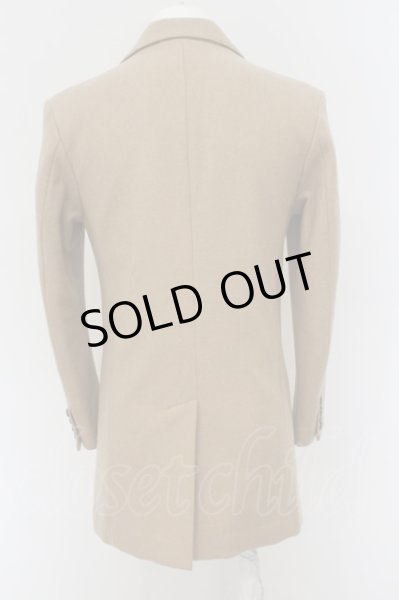 画像2: Black by VANQUISH / ウールインナーキルトチェスターコート S ベージュ O-24-02-04-049-Bl-ou-YM-ZT-M009 (2)