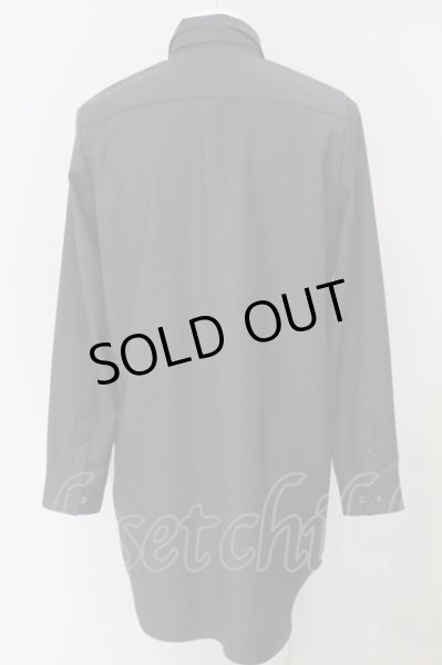 画像2: NO ID. / ナロータイ付きロングシャツ 1 チャコール O-24-02-04-025-NO-sh-YM-ZT043 (2)