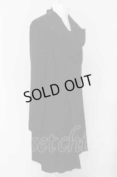 画像2: Moonage Devilment(清春) / ウール変形ドレープロング シャツ 44 ブラック O-24-02-19-025-Mo-sh-YM-ZT056 (2)