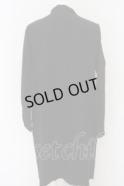 画像3: Moonage Devilment(清春) / ウール変形ドレープロング シャツ 44 ブラック O-24-02-19-025-Mo-sh-YM-ZT056 (3)