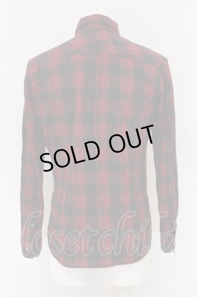 画像2: NO ID. / コットンチェックシャツ 1 レッド O-24-02-19-003-NO-sh-YM-ZT060 (2)