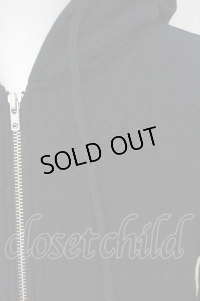 画像2: Moonage Devilment(清春) / インナーワッフルデストロイパーカー 48 ブラック O-24-02-19-033-Mo-ja-YM-ZT057 (2)