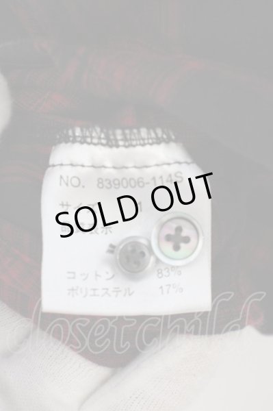 画像3: NO ID. / コットンチェックシャツ 1 レッド O-24-02-19-003-NO-sh-YM-ZT060 (3)