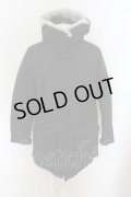 【SALE】NO ID. / シンサレートエコファーフーデッドコート 1 ブラック O-24-02-19-038-NO-ou-YM-ZT-M101