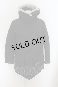 【SALE】NO ID. / シンサレートエコファーフーデッドコート 1 ブラック O-24-02-19-038-NO-ou-YM-ZT-M101