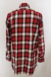 画像2: agr AnotheR aGitation / Cottton Check Zip シャツ M レッド O-24-02-19-050-ag-sh-YM-ZT355 (2)