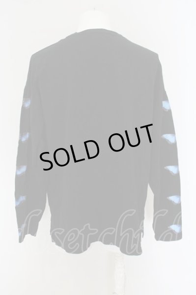 画像3: NO ID. BLACK / バタフライプリントロンT　カットソー ONE ブラック O-24-02-19-006-NO-to-YM-ZT060 (3)