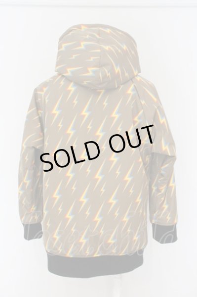 画像3: NO ID. BLACK / シンサレートサンダープリントフーデッドBLZ 中綿ジャケット ONE ベージュ O-24-02-19-001-NO-ou-YM-ZT-M012 (3)