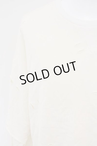 画像2: NO ID. BLACK / クラッシュレイヤードBIG-T Tシャツ ONE ホワイト O-24-02-19-010-NO-ts-YM-ZT058 (2)