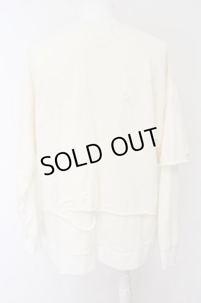 画像4: NO ID. BLACK / クラッシュレイヤードBIG-T Tシャツ ONE ホワイト O-24-02-19-010-NO-ts-YM-ZT058 (4)