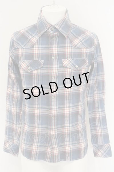 画像1: CHARM CULT / チェックネルウエスタンシャツ 0 ブルー O-24-02-19-016-CH-sh-YM-ZT058 (1)