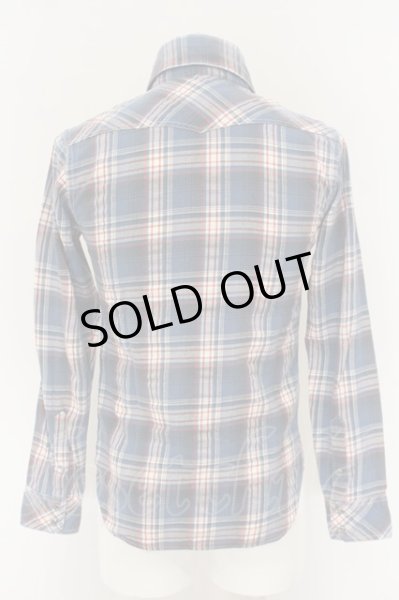 画像2: CHARM CULT / チェックネルウエスタンシャツ 0 ブルー O-24-02-19-016-CH-sh-YM-ZT058 (2)