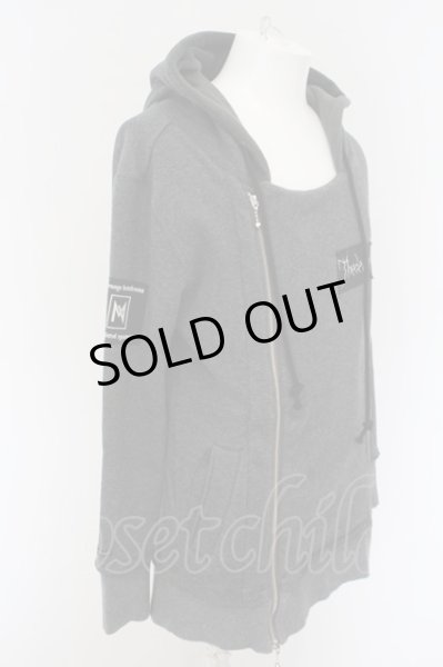 画像2: Moonage Devilment(清春) / xSMACK ENGINEERコラボ　BACK FUR RIDERパーカー M グレー O-24-02-19-021-Mo-to-YM-ZT056 (2)