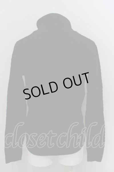 画像3: BERNINGS-SHO / ケーブル編みショールカラーニットソー M ブラック O-24-02-23-036-BE-to-YM-ZT267 (3)