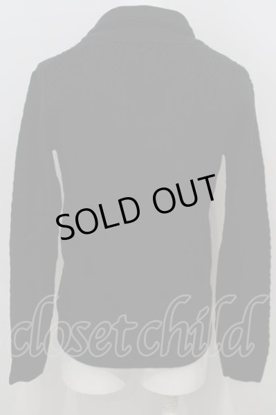 画像3: BERNINGS-SHO / ケーブル編みショールカラーニットソー M ブラック O-24-02-23-037-BE-to-YM-ZT268 (3)