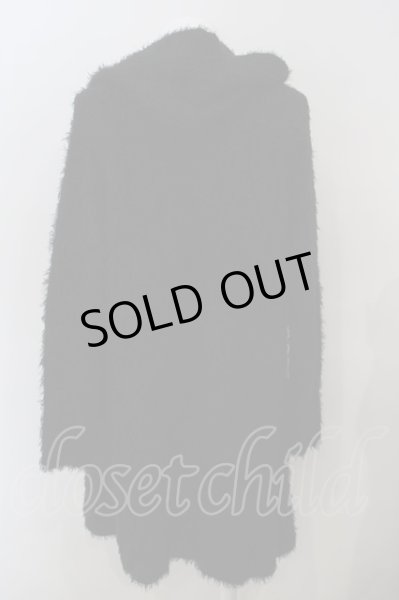 画像2: FUGA / Sanctions フェザーヤーンロングニットガウン F ブラック O-24-02-23-047-FU-ja-YM-ZT269 (2)