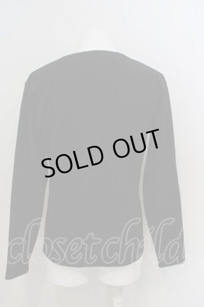 画像3: CavariA / ペイズリージャガードVネックカットソー M ブラック O-24-02-23-061-Ca-to-YM-ZT263 (3)