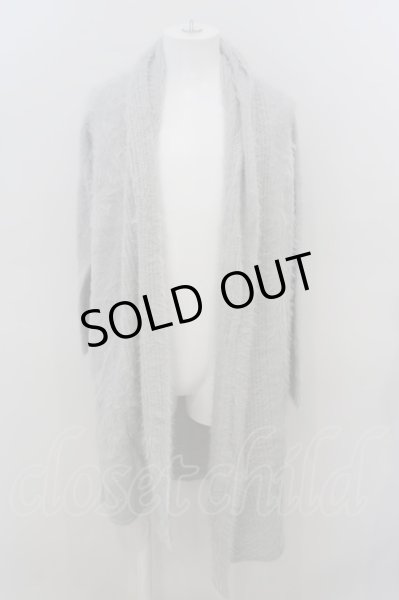 画像1: BUFFALO BOBS / CHIMERA(キメラ)フェザーモールロングカーディガン F グレー O-24-02-23-063-BU-ja-YM-ZT272 (1)