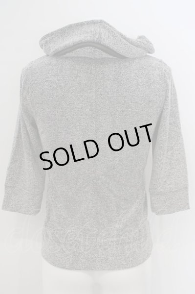 画像3: FUGA / Sphere 変形襟パイル7分袖ジップアップパーカー 44 ミックス（グレー） O-24-02-23-071-FU-to-YM-ZT279 (3)