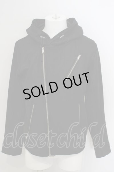 画像1: BUFFALO BOBS / JOHNNY STAR-LEATHER LOOKライダースビッグフードパーカー 2-3 ブラック O-24-02-23-072-BU-to-YM-ZT-ML005 (1)