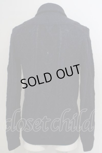 画像3: FUGA / Administrator モヘア混ケーブルニット 44 ブルー O-24-02-23-073-FU-to-YM-ZT290 (3)