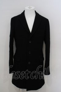 【WINTERセール】5351pour les Hommes / ウールメルトンチェスターコート 2 ブラック O-24-02-23-077-53-ou-YM-ZT-M001