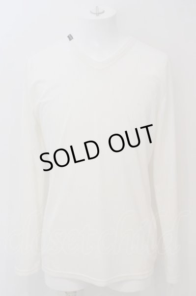 画像1: BUFFALO BOBS / CORTINA-V(コルティナ-V)ベロアテレコVネックトップス 2-3 ホワイト O-24-02-23-008-BU-to-YM-ZT288 (1)