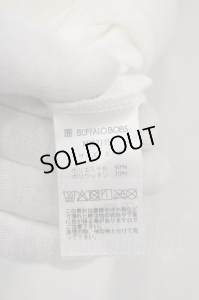 画像2: BUFFALO BOBS / CORTINA-V(コルティナ-V)ベロアテレコVネックトップス 2-3 ホワイト O-24-02-23-008-BU-to-YM-ZT288 (2)