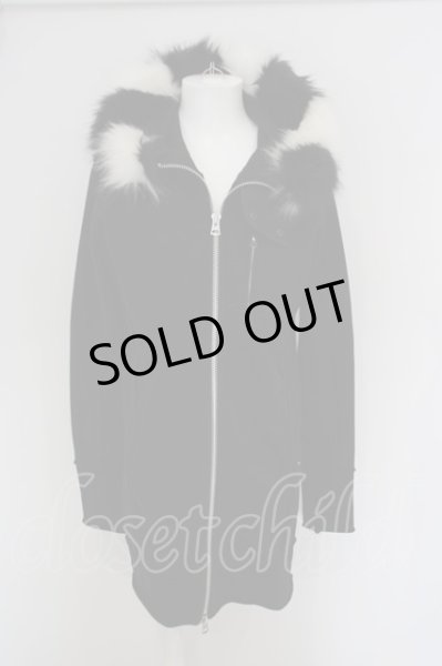 画像2: CIVARIZE / ファー付き鬼裏毛ハイネックパーカー 46 ブラック O-24-02-23-102-CI-ja-YM-ZT229 (2)