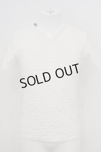 【SALE】BUFFALO BOBS / GRAIN(グレイン) ウェーブタックVネックTシャツ 1-2 ホワイト O-24-02-23-011-BU-ts-YM-ZT288