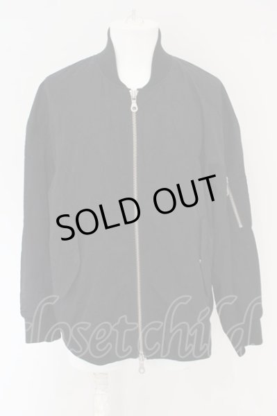 画像1: NO ID. BLACK / クラックＪＱボンバージャケット ONE ブラック O-24-02-23-115-NO-ja-YM-ZT232 (1)