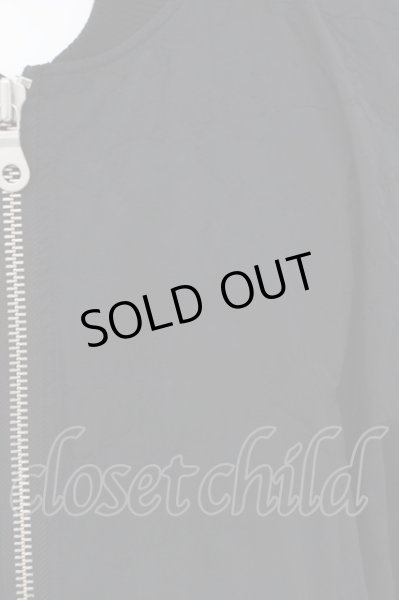 画像2: NO ID. BLACK / クラックＪＱボンバージャケット ONE ブラック O-24-02-23-115-NO-ja-YM-ZT232 (2)